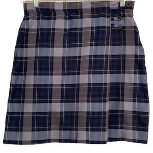 Lands’ End Women’s Uniform Skirt | Professional | Blue Plaid | Size 6/7